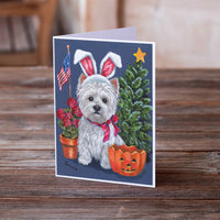 Westie for All Seasons Greeting Cards and Envelopes Pack of 8
