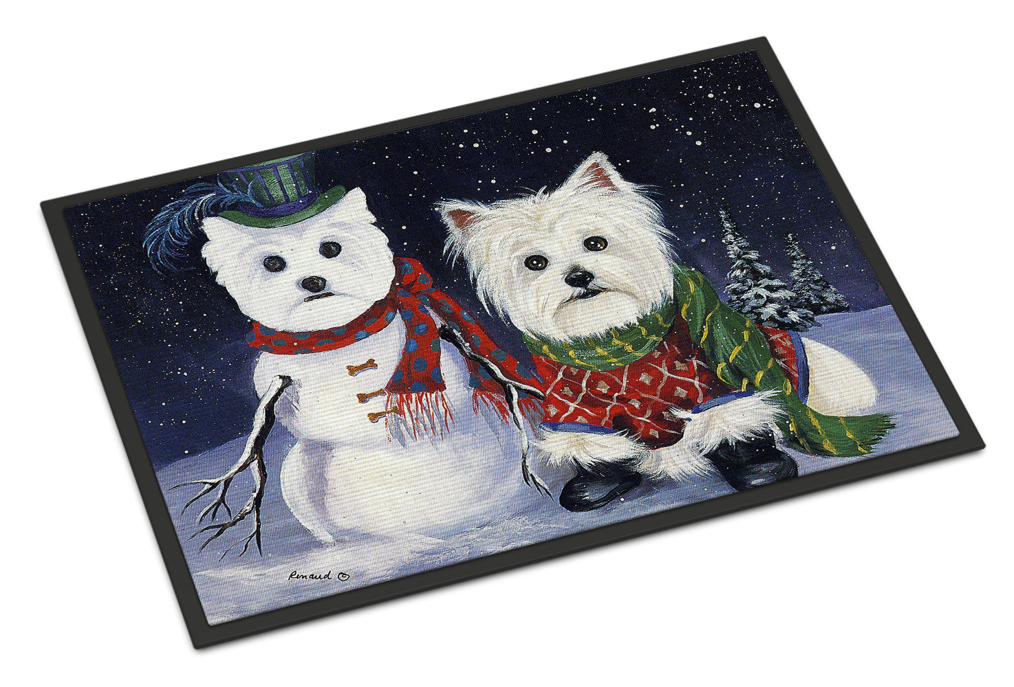 Westie Christmas Self Portrait Dish Drying Mat PPP3286DDM – Precious Pet  Paintings