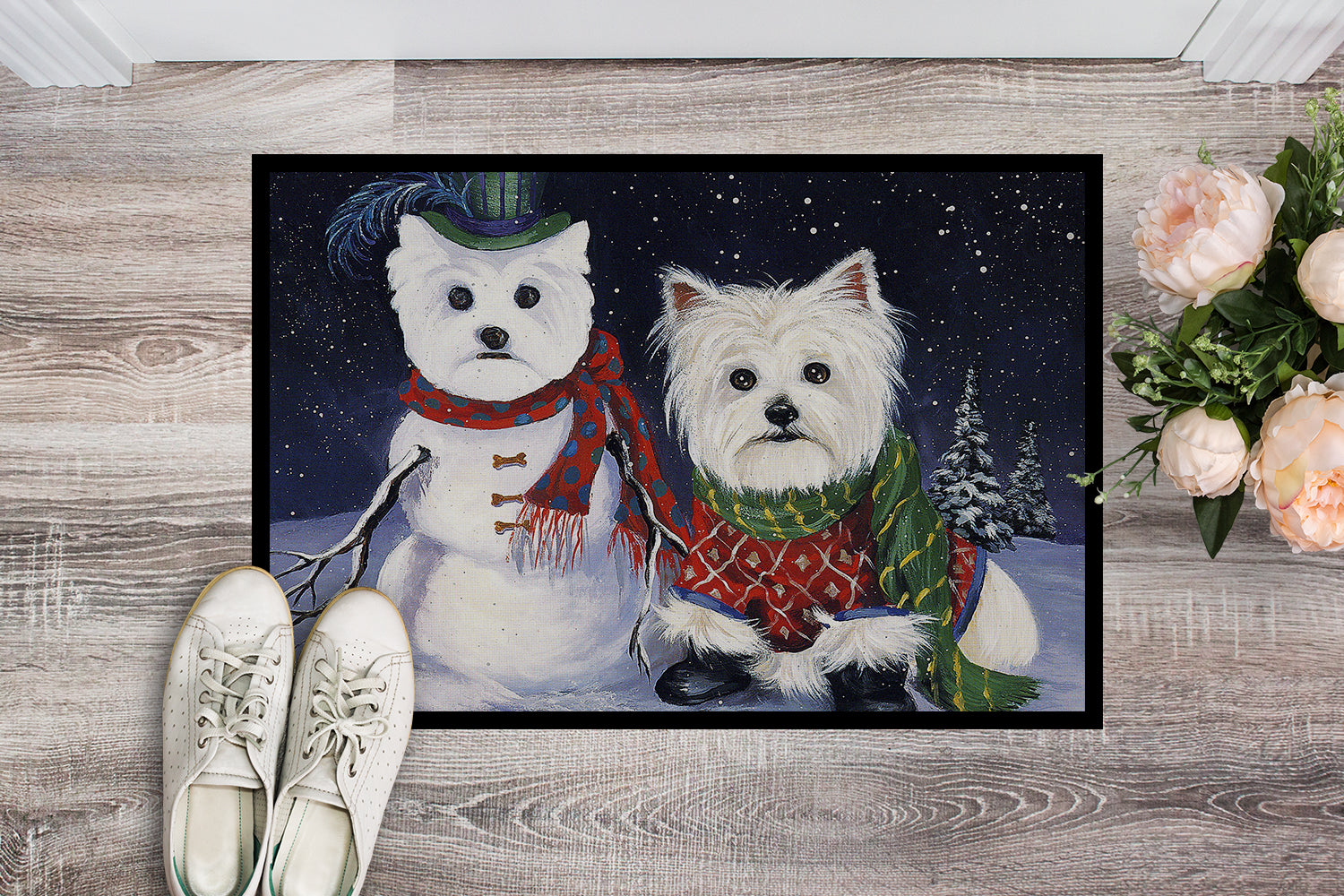 Westie Christmas Self Portrait Dish Drying Mat PPP3286DDM – Precious Pet  Paintings